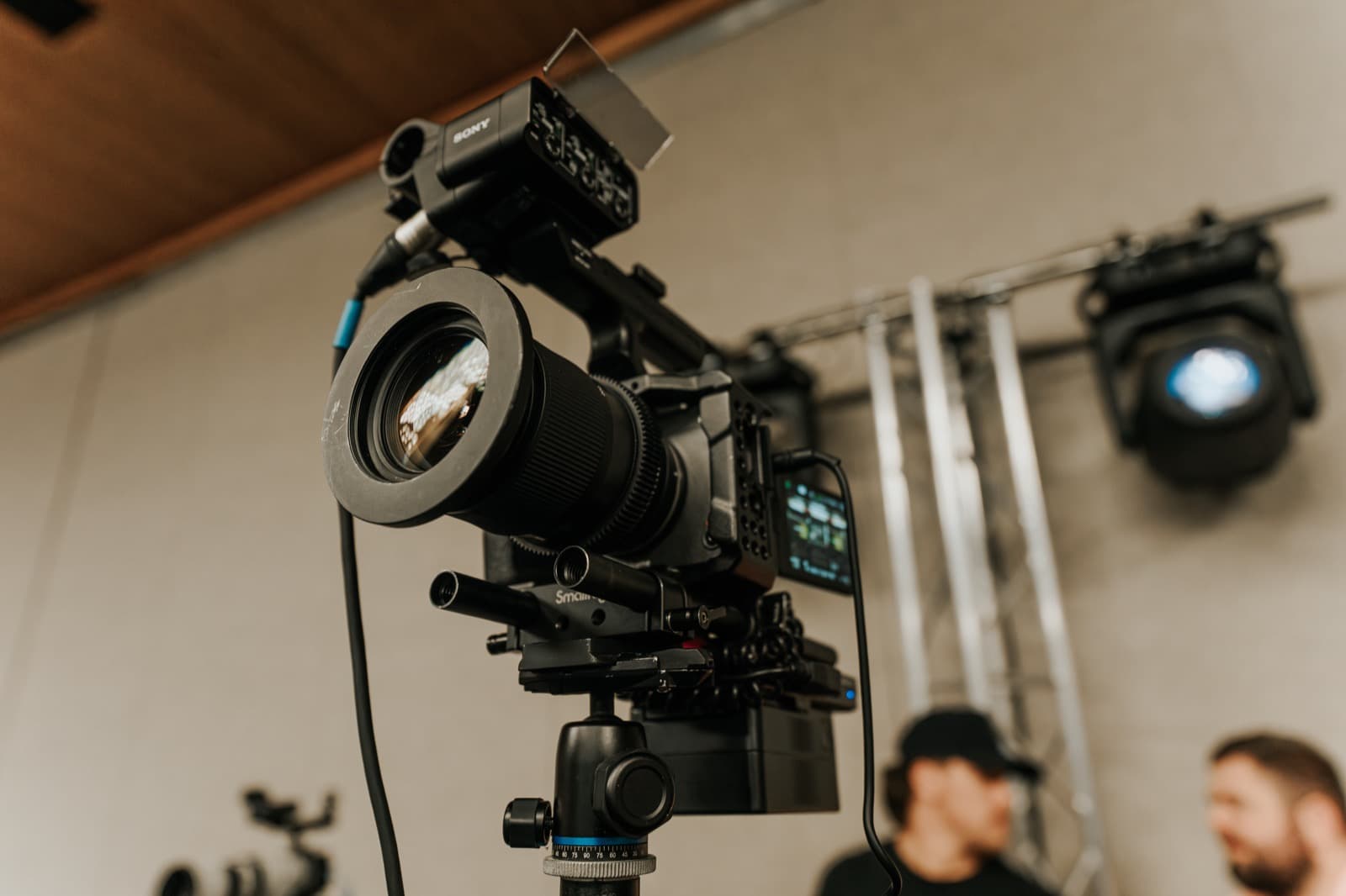 Close-up of camera and production equipment supporting the Black Card event.